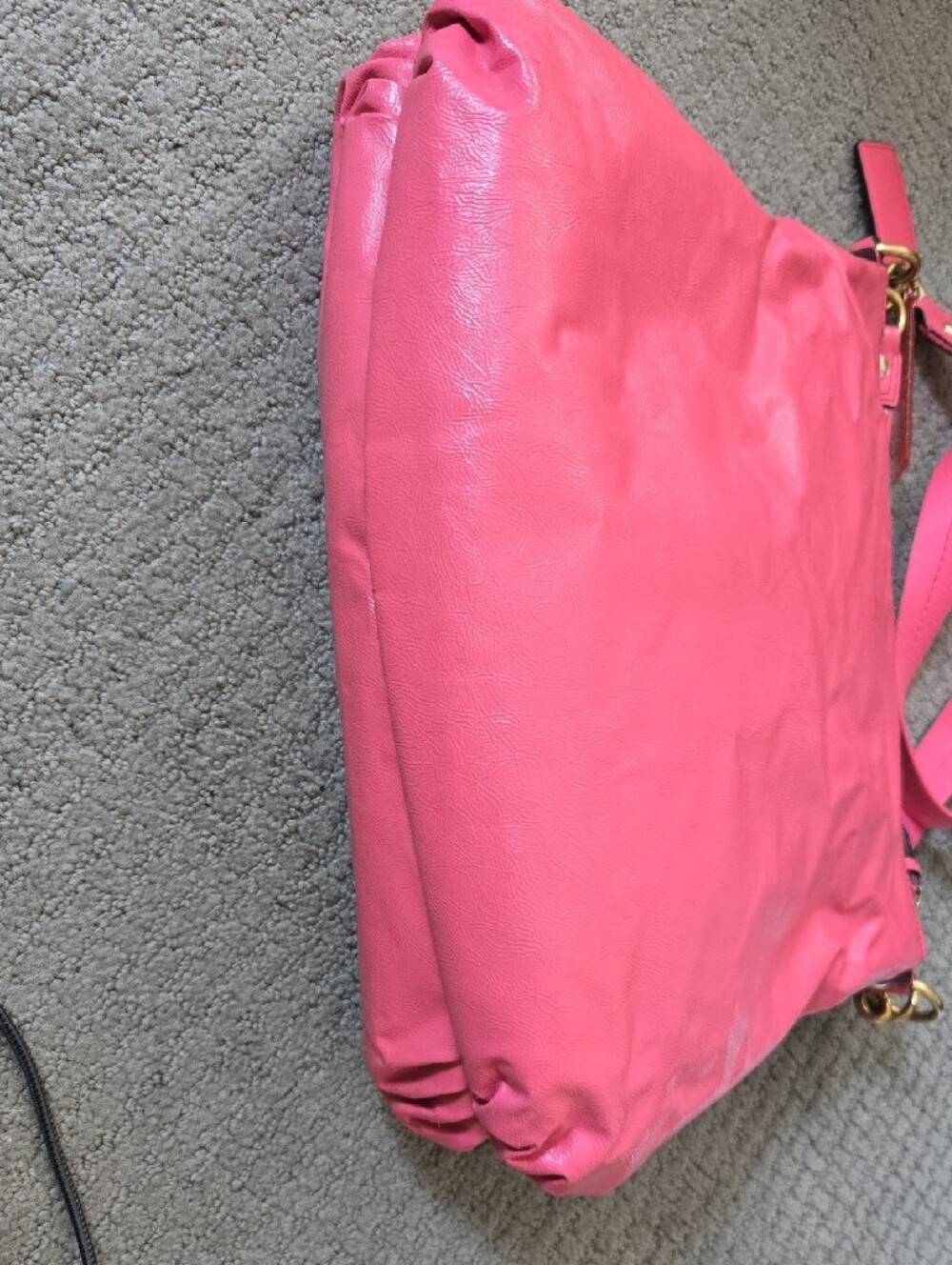 Y2K Coach Poppy Pink Leather Large Hobo Bag - Gem